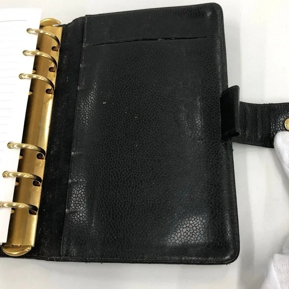 Chanel Matrasse Quilted Black MM Agenda planner notebook cover black - Picture 8 of 9